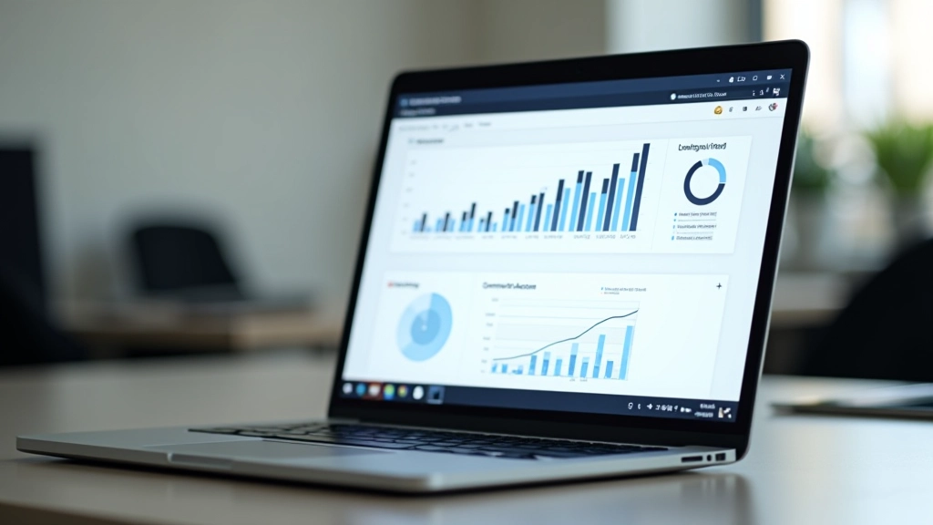 Laptop-Bildschirm mit Destatis-Website und statistischen Daten