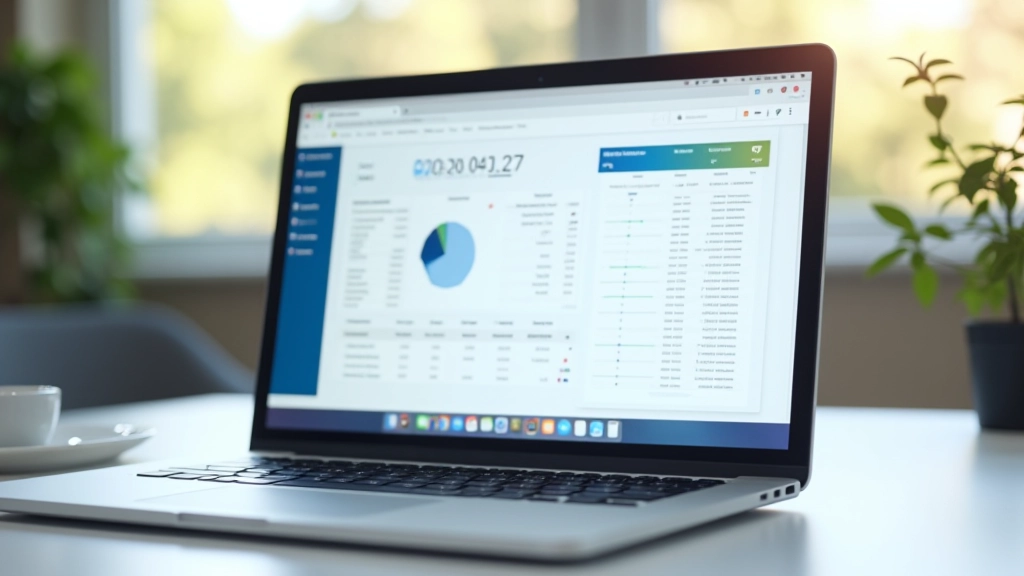 Laptop-Bildschirm mit Destatis-Datentabellen und statistischen Indikatoren